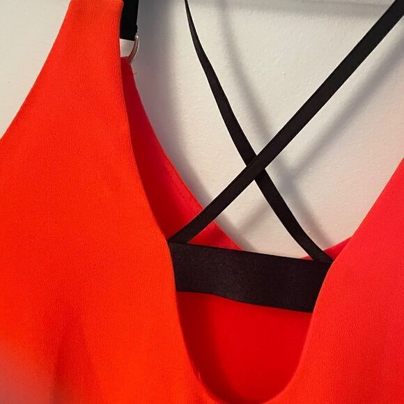 Tucci Orange Tank Shift Dress W/ Back Strappy Detail M - Picture 5 of 16